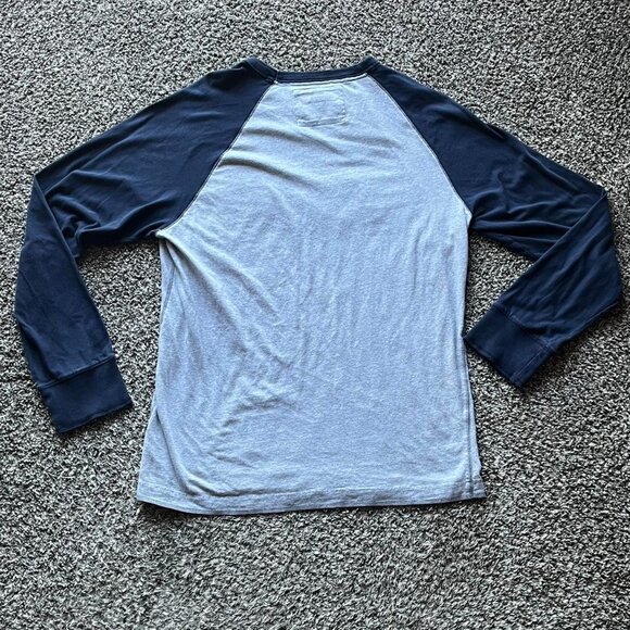 Y2K Aeropostale TShirt Women XL Gray Raglan Long Sleeve Preppy 2000s Nostalgic - Picture 4 of 7